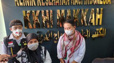 Wakil Ketua Komisi VIII DPR Diah Pitaloka menyambangi Kantor Kesehatan Haji Indonesia (KKHI) di Makkah. (dokumentasi MCH)