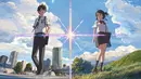 Kimi no Na wa menceritakan sepasangan kekasih yang tidak bisa bertemu. Pada suatu waktu, mereka terbangun dari tidurnya dan mereka bertukar tubuh. (Foto: manga.tokyo)