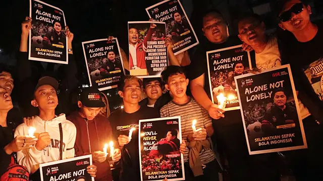 Foto: Aksi Damai GSR untuk Kebangkitan Sepak Bola Indonesia