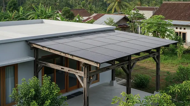 Model Kanopi Teras dari Rangka Kayu