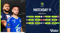 Link Live Streaming Ligue 1 Liga Prancis 2022/23 di Vidio Pekan 11 : Duel PSG Vs Marseille
