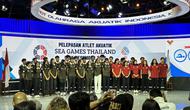 Acara pelepasan skuad akuatik Indonesia untuk berlaga dalam SEA Games 2025 digelar di The Convergence Indonesia, Kuningan, Jakarta Selatan pada Sabtu (6/12/2025). (Liputan6.com/Melinda Indrasari)