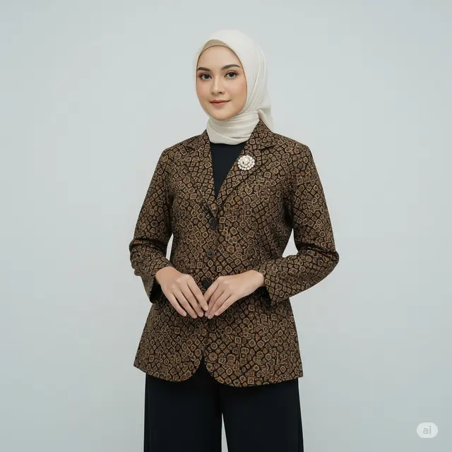 Model Baju Batik Wanita Terbaru Lengan Panjang
