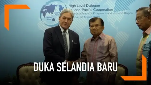 Wakil Presiden Jusuf Kalla menerima kunjungan Menteri Luar Negeri Selandia Baru Winston Peters.