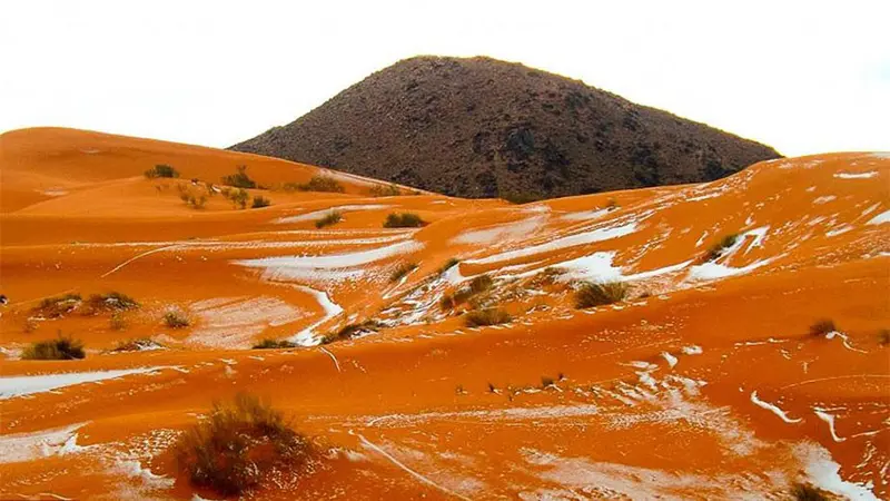 [Bintang] Setelah 37 Tahun, Gurun Sahara Turun Salju, Tanda Kiamat?