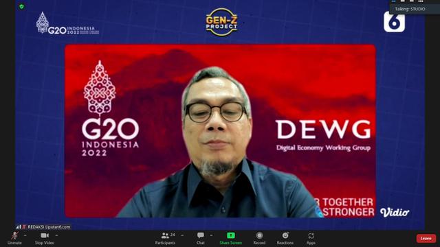 Usman Kansong dalam acara "Gen Z dan G20" yang diadakan oleh Liputan6.com (Foto: Screenshot Hani Safanja)