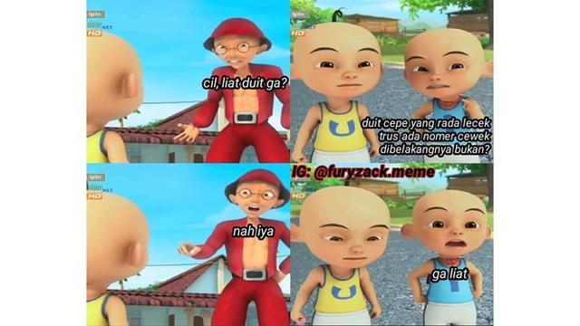 6 Meme Upin dan Ipin Bersama Teman-teman Ini Kocak Bikin Nyengir
