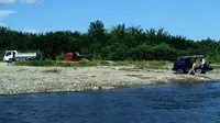 Sungai Mandar di Kecamatan Tinambung, Kabupaten Polewali Mandar, Sulawesi Barat. (Liputan6.com/Ahmad Yusran)