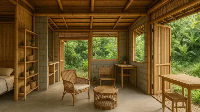 7 Model Rumah Kecil Tapi Cantik 3x6 Meter dari Bambu dan Batako, Tampilan Estetik, Hemat Biaya dan Ramah Lingkungan