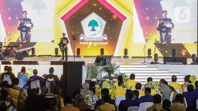 Jokowi Prabowo Hadiri HUT Partai Golkar