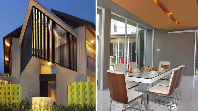 Rumah modern dengan denah sudut unik karya Wastu Cipta Parama. (dok. Arsitag.com)
