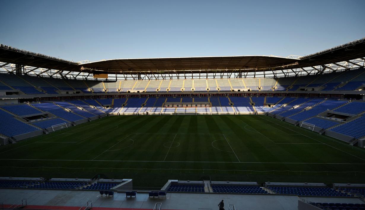 Stadion yang berkapasitas 40.000 tempat duduk ini nantinya akan digunakan untuk tujuh pertandingan Piala Dunia 2022. Enam laga saat fase grup dan satu pertandingan  saat fase 16 besar. (AFP/Gabriel Bouys)