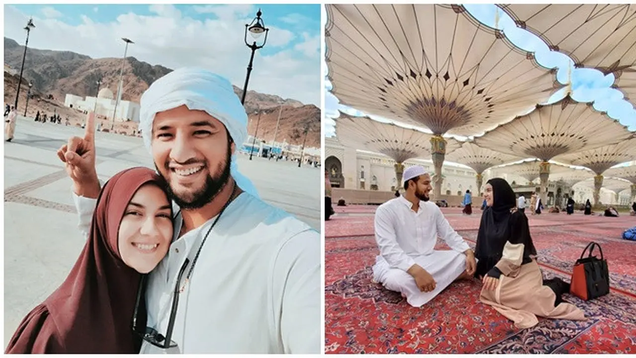 Potret Ammar Zoni dan Irish Bella saat di Madinah, Bikin Syhadu