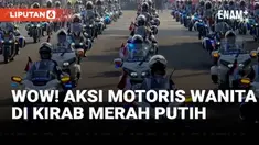 Upacara detik-detik Proklamasi dalam rangka Hari Ulang Tahun (HUT) ke-80 Republik Indonesia digelar di Istana Merdeka, Jakarta, Minggu (17/8/2025). Sebelumnya dibuka dengan Kirab Sang Merah Putih yang juga menampilkan aksi para motoris wanita.