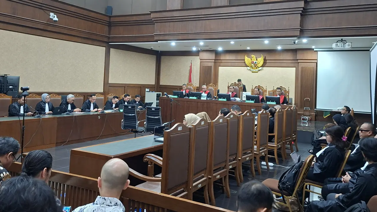 Sidang kasus Chromebook dengan terdakwa Nadiem Anwar Makarim (Liputan6.com/Rifqy).