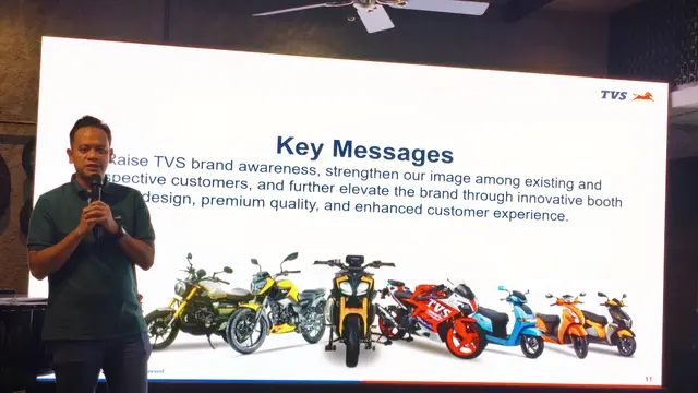 Dari sport premium, motor listrik, sampai modifikasi, TVS bawa 9 display unit di IMOS 2025 untuk perkuat citra lifestyle brand (Muhamad Ridwan/Liputan6.com).
