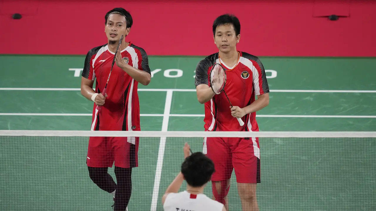 Foto: Sikat Ganda Tuan Rumah, Mohammad Ahsan/Hendra Setiawan Lolos ke Semifinal Olimpiade Tokyo 2020