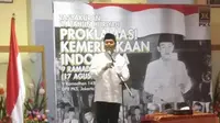 Wakil Ketua MPR Hidayat Nur Wahid saat memperingati Proklamasi Kemerdekaan Indonesia dalam Tahun Hijrah di Jakarta.