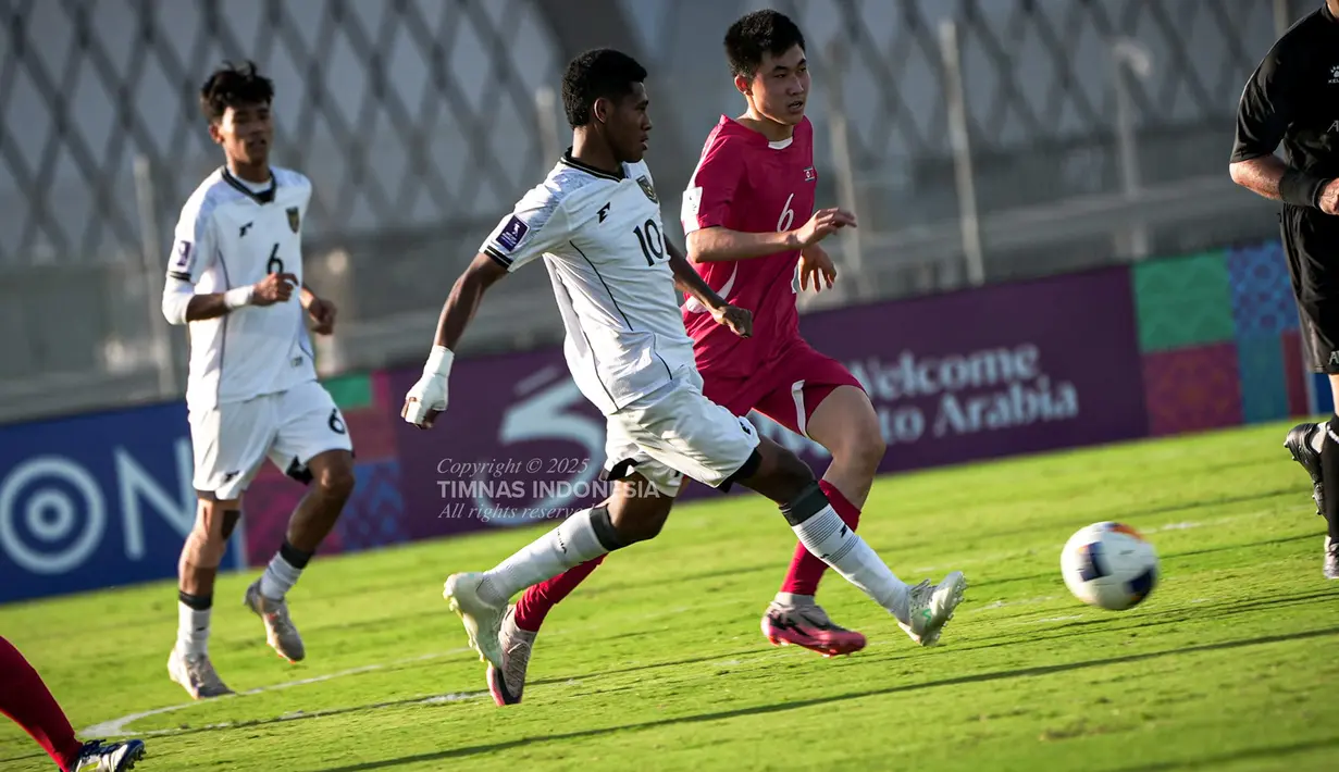 Enam gol bersarang ke gawang Dafa Al Gasemi lahir melalui aksi Choe Song-hun (menit ke-7), Kim Yu-jin (19'), Ri Kyong-bong (48'), Kim Tae-guk (60'), Ri Kang-rim (61'), dan Pak Ju-won (77'). (Dok. PSSI)