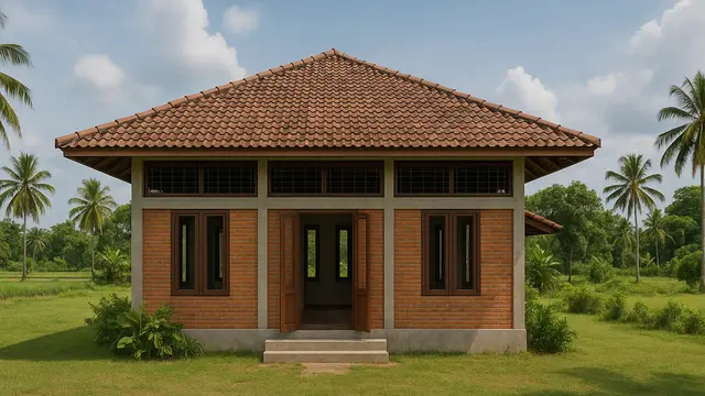 Desain Rumah Tropis yang Mencegah Masuknya Binatang Liar Termasuk Ular/Ilustrasi gambar oleh AI