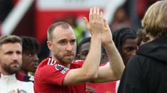 Christian Eriksen telah resmi meninggalkan Manchester United pada akhir musim 2024/2025. Ia adalah satu-satunya nama di daftar ini yang pernah tampil sebagai starter di final Liga Champions. (AFP/Darren Staples)
