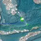 Gempa Magnitudo 5 mengguncang wilayah laut Banda, Alor, Nusa Tenggara Timur, Selasa (16/4/2024), pukul 10.07.15 WIB. (Liputan6.com/ Dok BMKG)