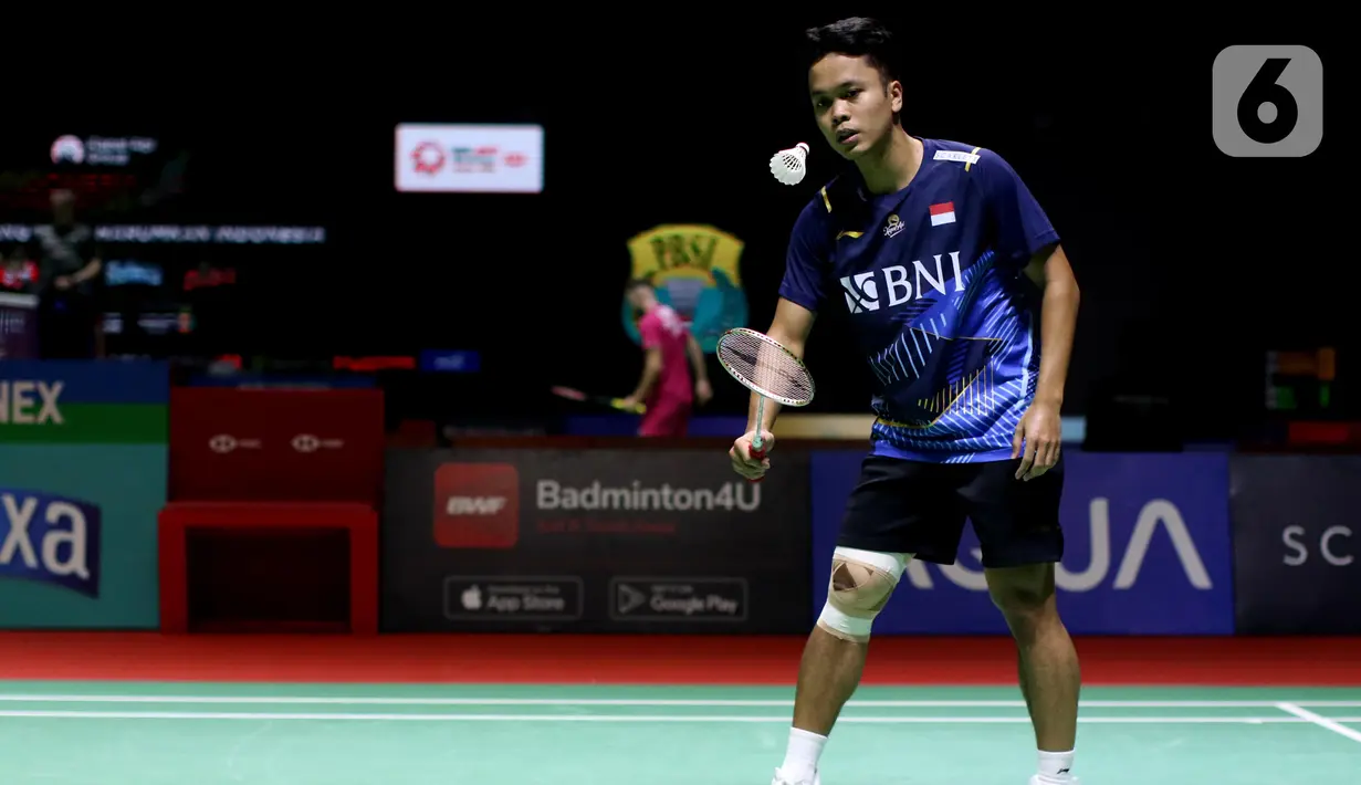 Dengan kemenangan ini, Ginting akan menghadapi atlet India Priyanshu Rajawat di babak selanjutnya. (Liputan6.com/Helmi Fithriansyah)