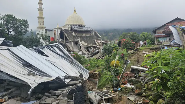 Lokasi tanah bergerak di Desa Padasari, Jatinegara, Kabupaten Tegal (Liputan6.com/Dicky Agung Prihanto)