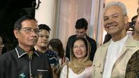Ganjar Pranowo dan Mahfud Md menghadiri acara halal bihalal sekaligus pembubaran Tim Pemenangan Nasional (TPN) Ganjar-Mahfud pada Pilpres 2024. (Liputan6.com/Delvira Hutabarat)