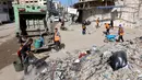Menurut Kantor Media Pemerintah Gaza, hampir 1,5 juta warga Palestina kehilangan rumah atau tempat berlindung setelah serangan bom Israel. (Omar AL-QATTAA/AFP)