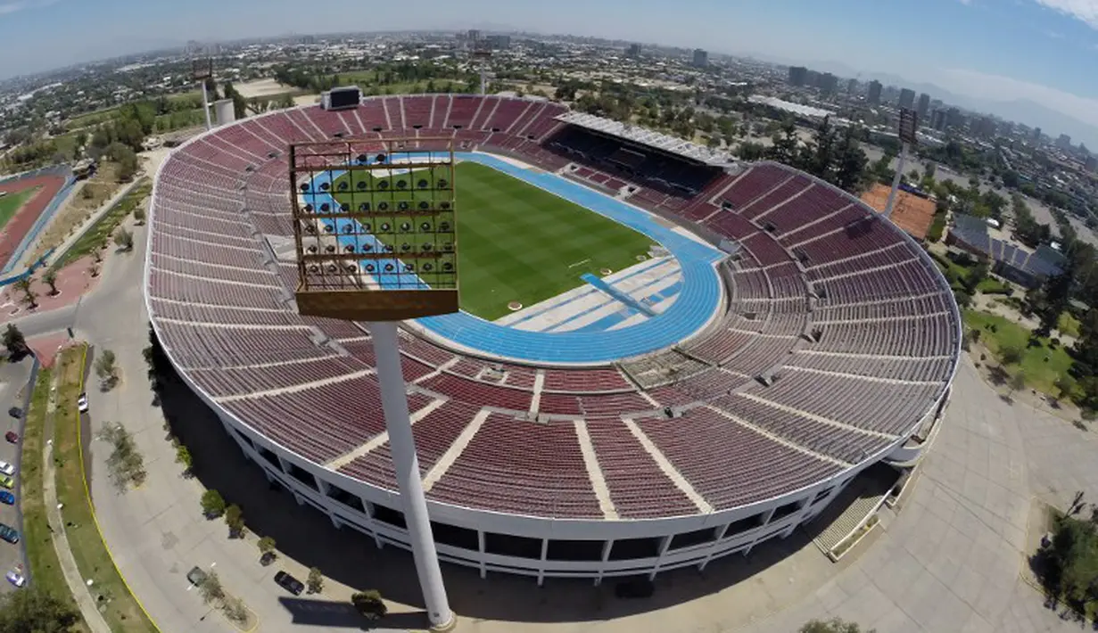 Penampakan National Stadium yang akan digunakan untuk pagelaran Copa Amerika 2015 di Chili, Selasa (21/04/2015). Sumber : AFP