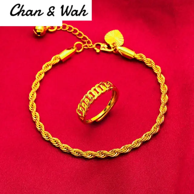 10 Model Gelang Emas Rantai dan Cincin Serasi: Islami dan Cocok untuk ...
