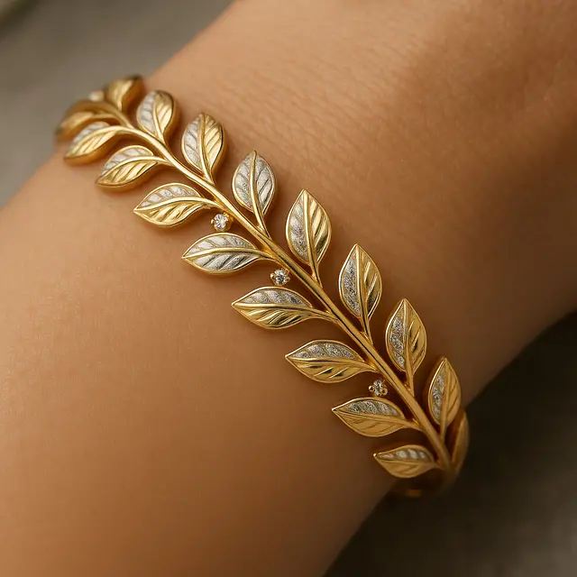 Model Gelang Emas dengan Motif Flora (Foto: ChatGPT)