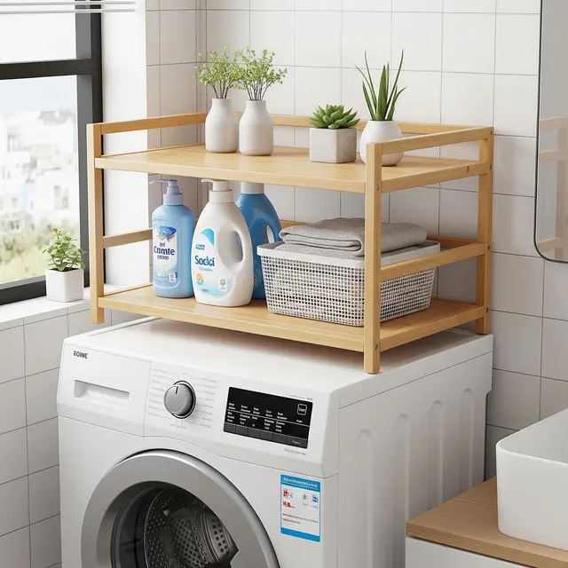 9 Model Rak di Atas Mesin Cuci untuk Menghemat Ruang, Solusi Area Laundry Sempit