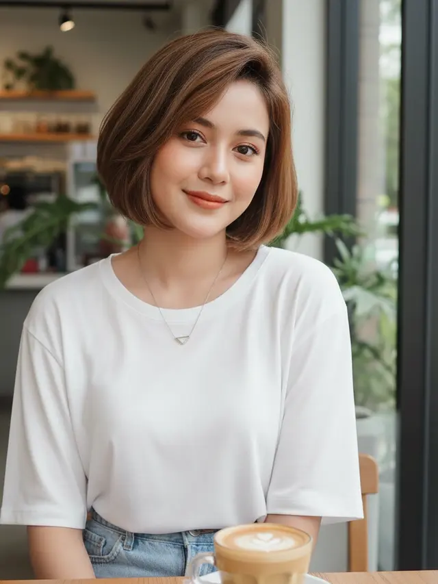 Potongan Rambut Wanita Pendek untuk Rambut Mengembang (Foto: Gemini AI)