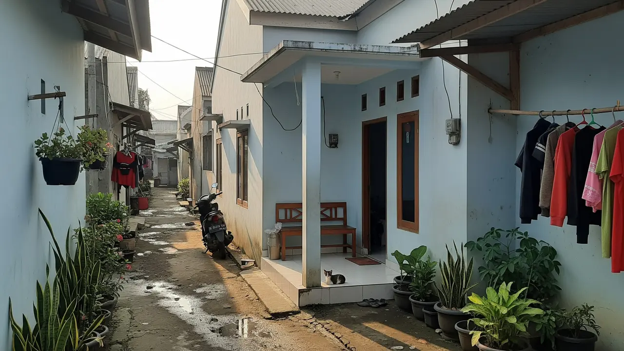 Desain Rumah Dalam Gang yang Terlihat Sempit dari Luar tapi Luas di Dalam