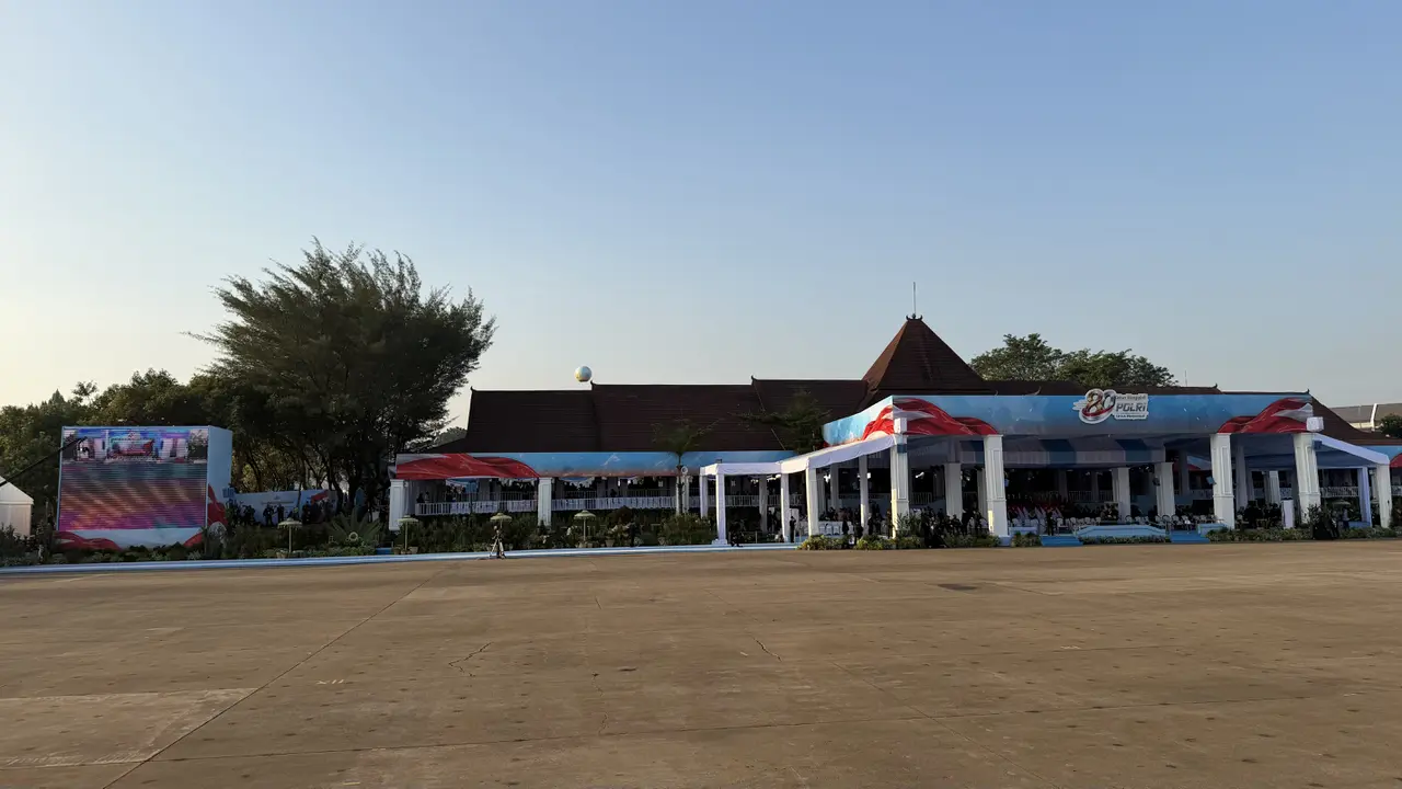 Suasana Jelang HUT Bhayangkara di Cikeas