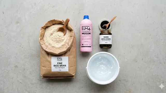 Cara Buat Pakan Ikan dari Dedak Fermentasi EM4.