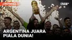 Argentina berhasil menjadi juara Piala Dunia 2022 atas Prancis lewat adu penalti dengan skor 4-2 (3-3) pada laga final di Lusail Iconic Stadium, Senin (19/12/2022) dini hari WIB.