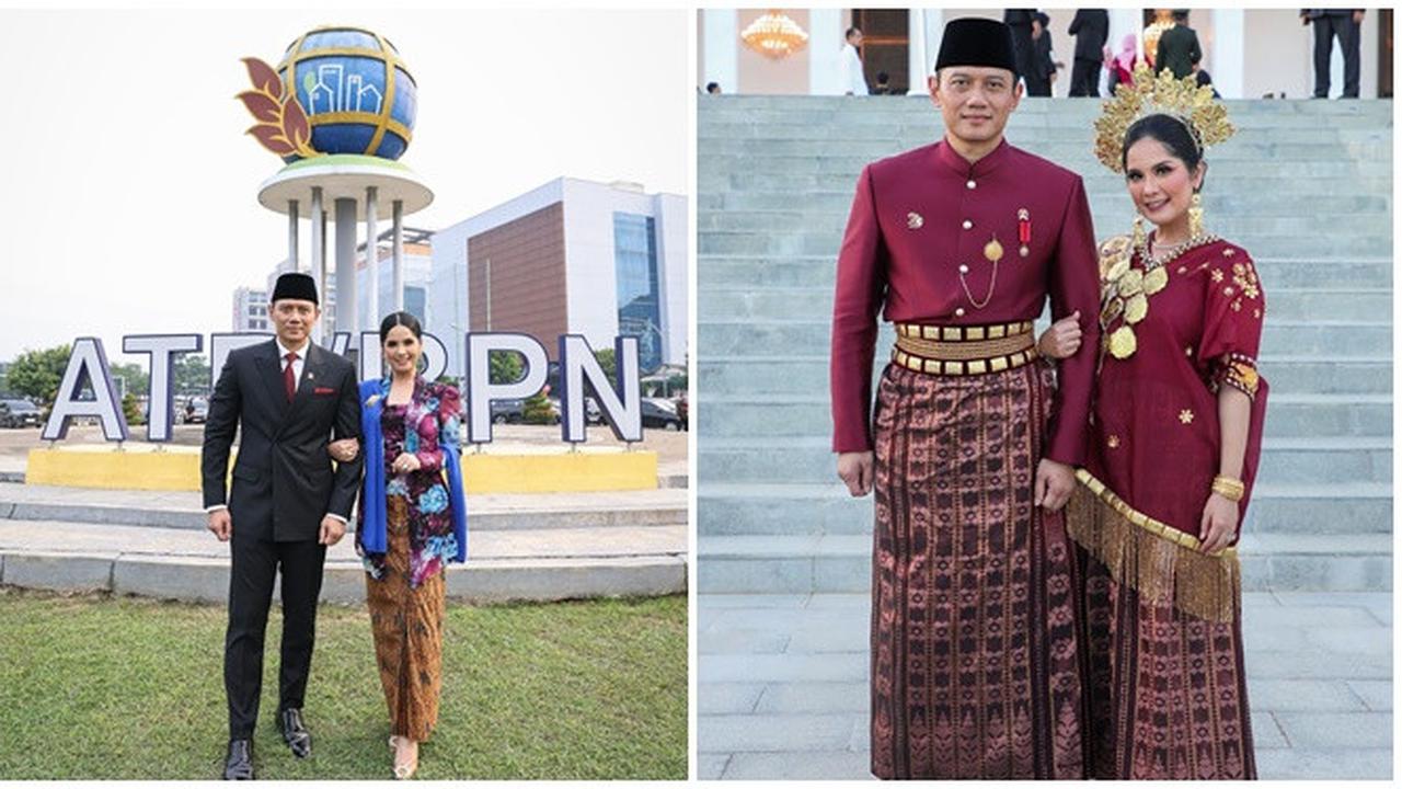 6 Potret Annisa Pohan Pakai Kebaya ketika Dampingi AHY, Aura Makin Terpancar