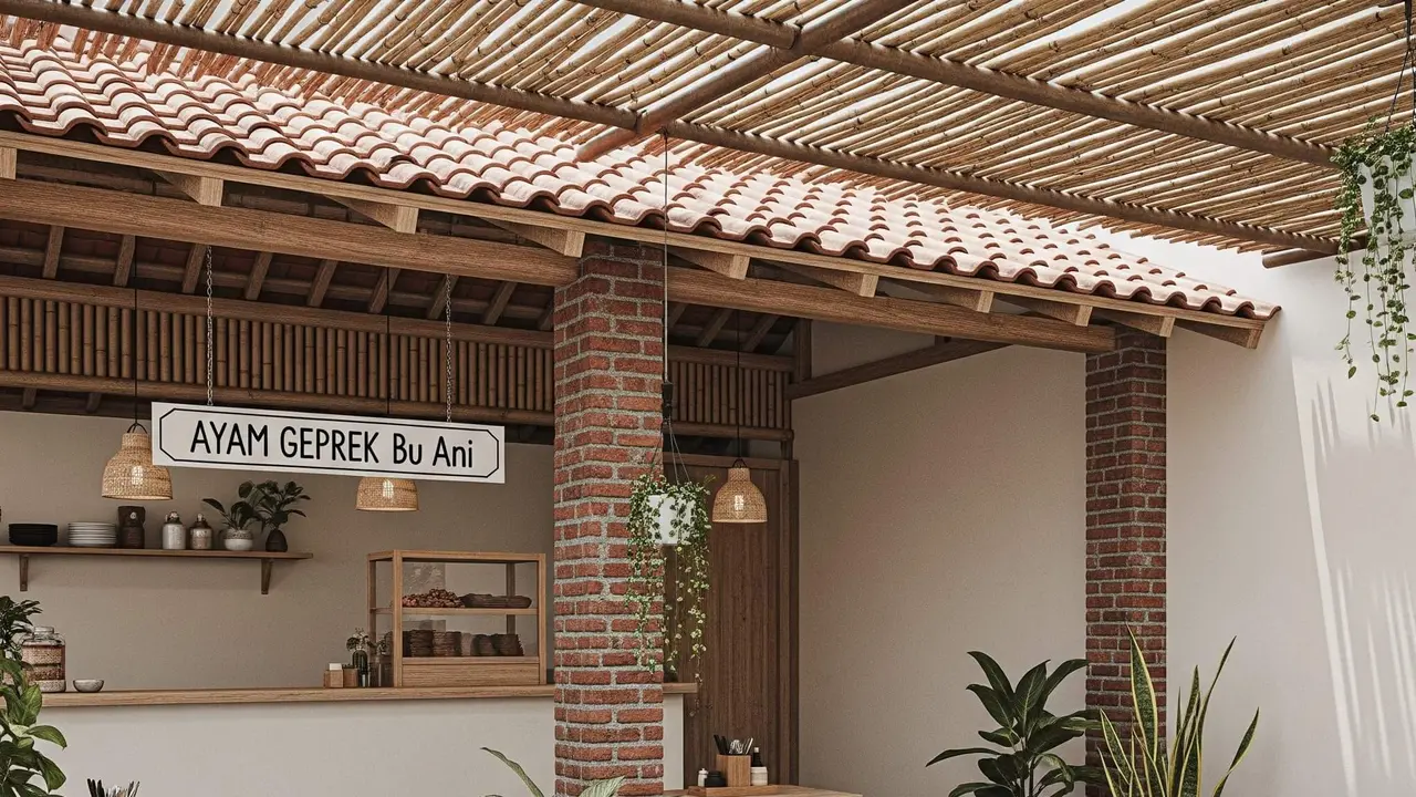 Desain Warung Ayam Geprek Minimalis