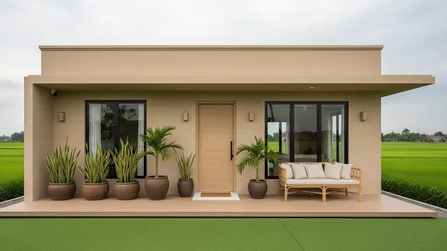 Warna Cat Depan Rumah yang Cocok untuk Konsep Japandi Tropis