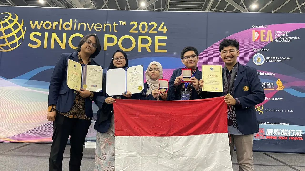Tim mahasiswa Universitas Padjadjaran berhasil meraih prestasi pada ajang World Invent Singapore 2024 di Singapura pada 9–11 Juli 2024. (Liputan6.com/ ist)
