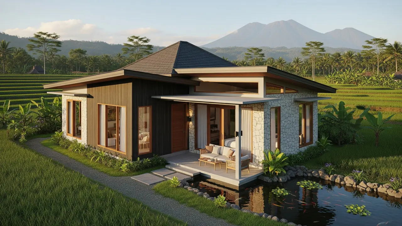 Gaya Atap Modern yang Bikin Rumah Desa Terlihat Mewah/ Ilustrasi AI
