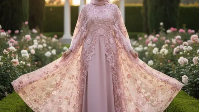 8 Model Gamis Abaya Brokat yang Elegan, Modern dan Cocok untuk Acara Spesial 2025