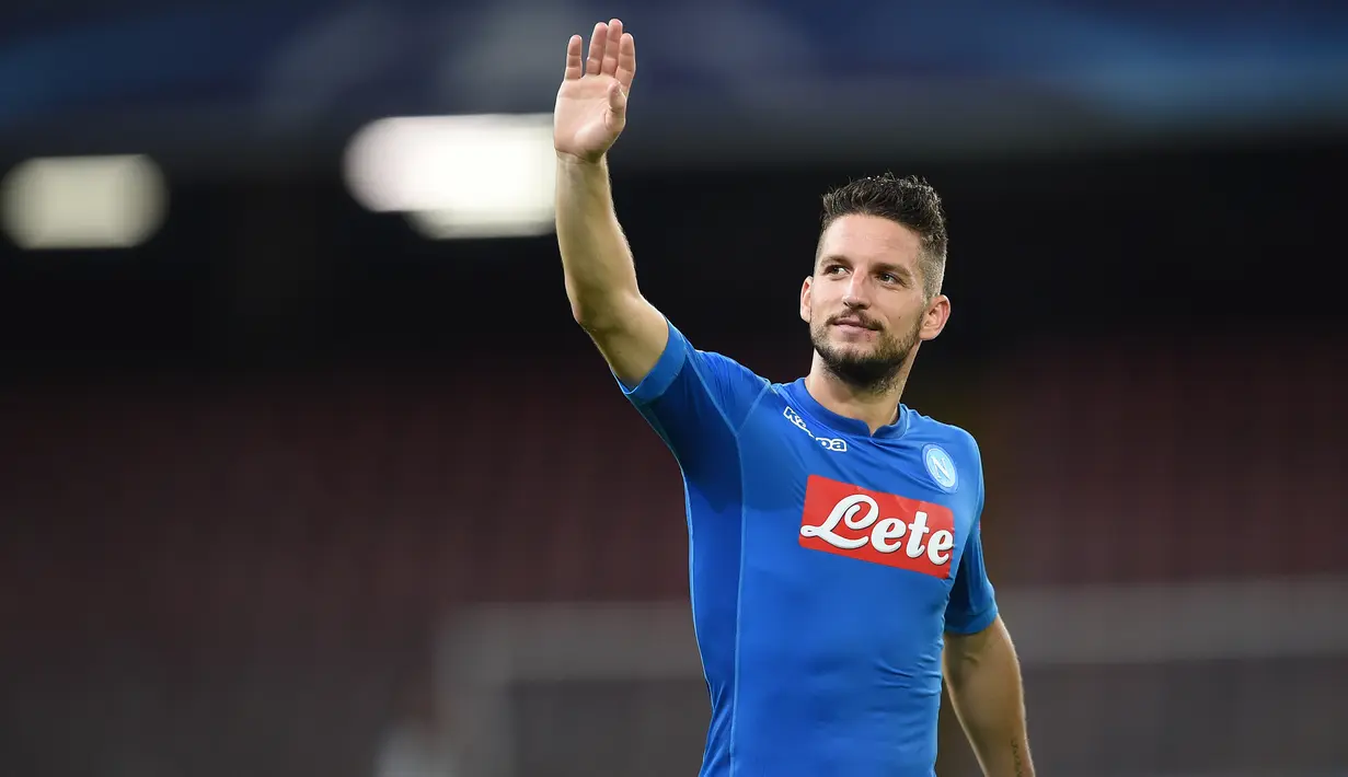 4. Dries Mertens (Napoli) - 7 Gol (4 Penalti). (AFP/Filippo Monteforte)