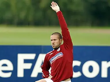 Matthew Upson during a training session at London Colney, on September 2, 2008. England will play against Andorra in a World Cup 2010 qualifying match on September 6, in Barcelona. AFP PHOTO/Ian Kington