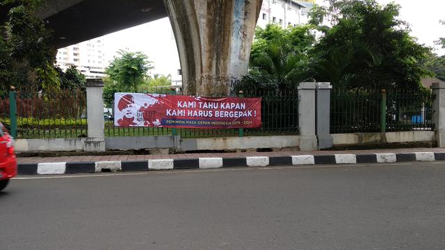 Spanduk Dukungan Kepada Gatot Nurmantyo maju menjadi presiden (Merdeka.com/Ahda Bayhaqi)