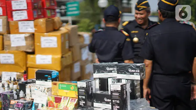 Bea Cukai Sita Jutaan Rokok dan Liquid Ilegal