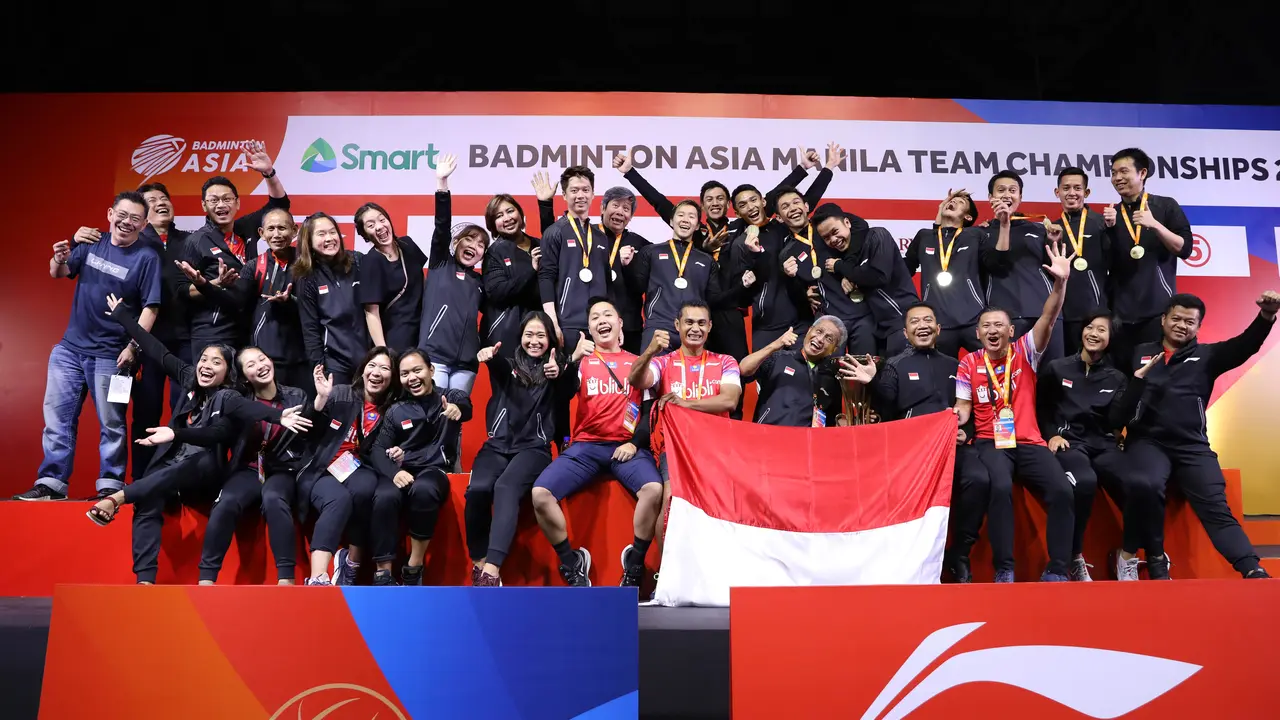 Indonesia Saat Jadi Juara Kejuaraan Bulutangkis Beregu Asia 2020